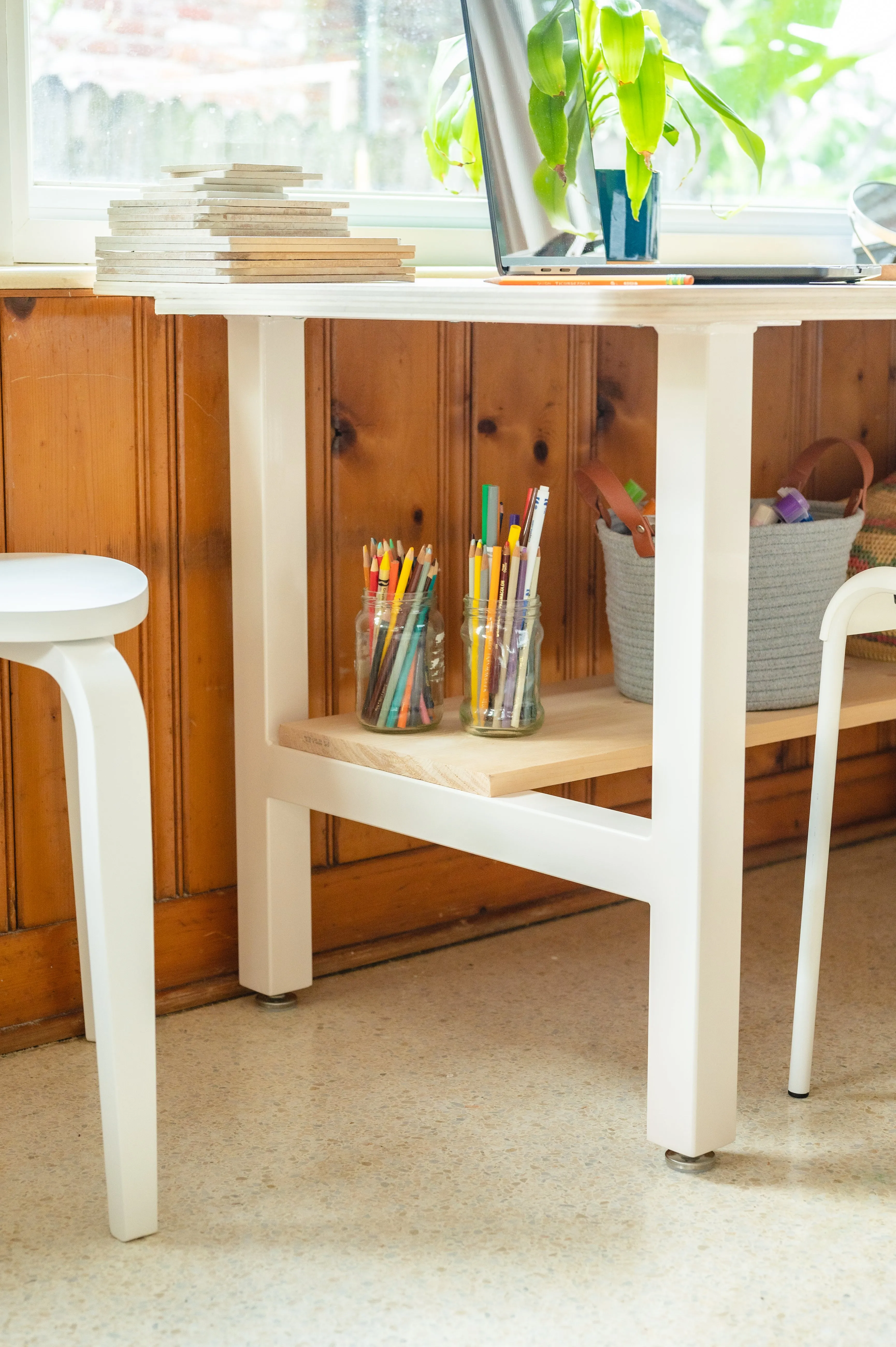 H-Frame Tube Steel Table & Bench Leg