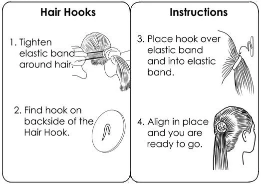 Hair Hook Celtic - Gun Black, Ponytail Holder