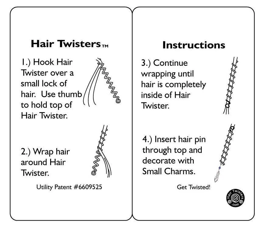 Hair Twister Blue Rainbow - 2" Mini Hair Wrap