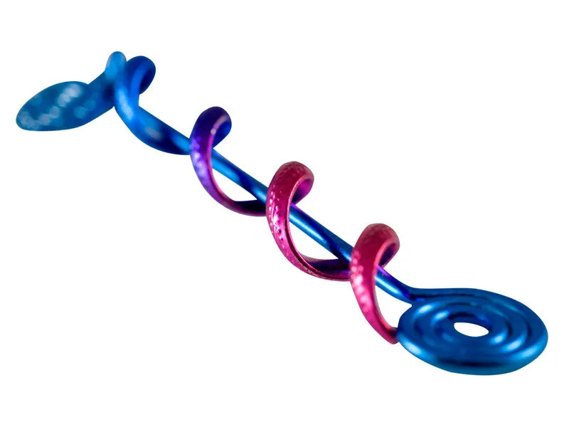 Hair Twister Blue Rainbow - 2" Mini Hair Wrap