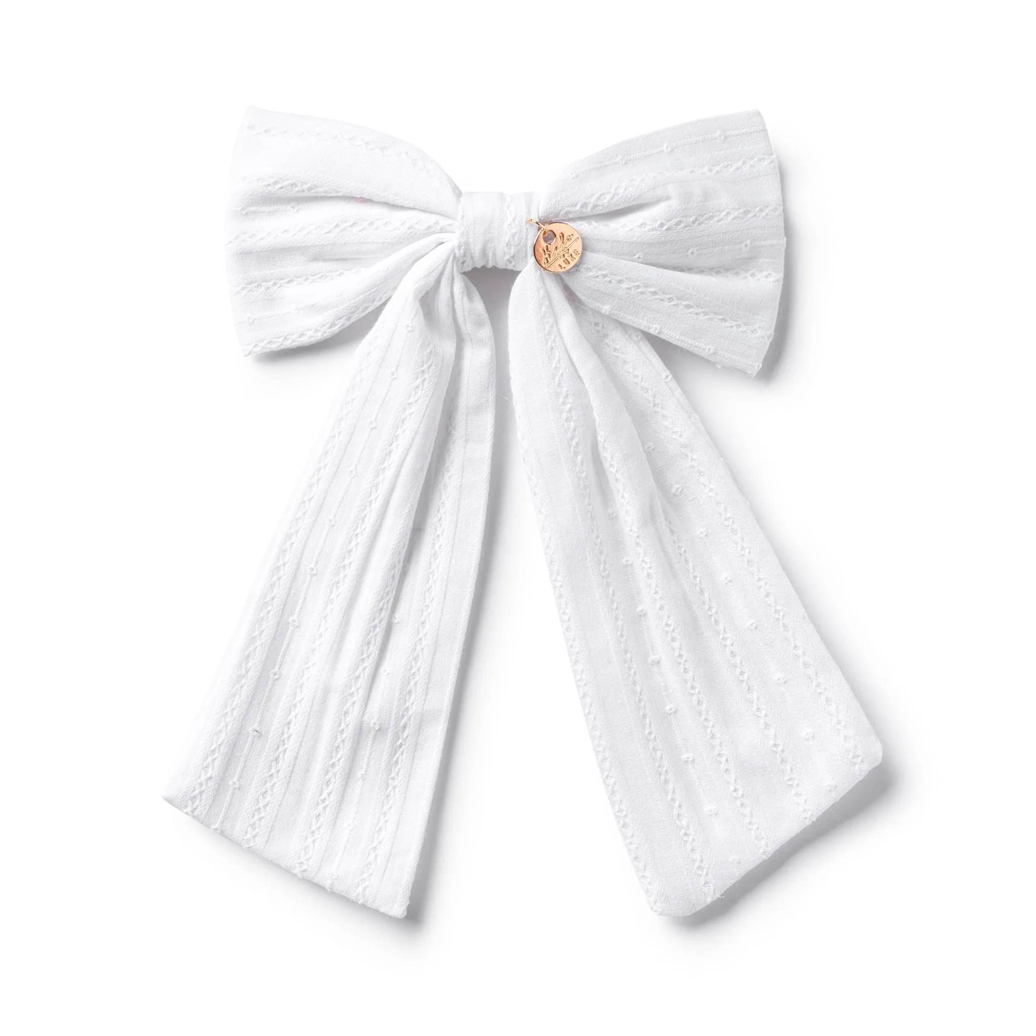 Halo Luxe Forever Eyelet Long Tail Clip - White