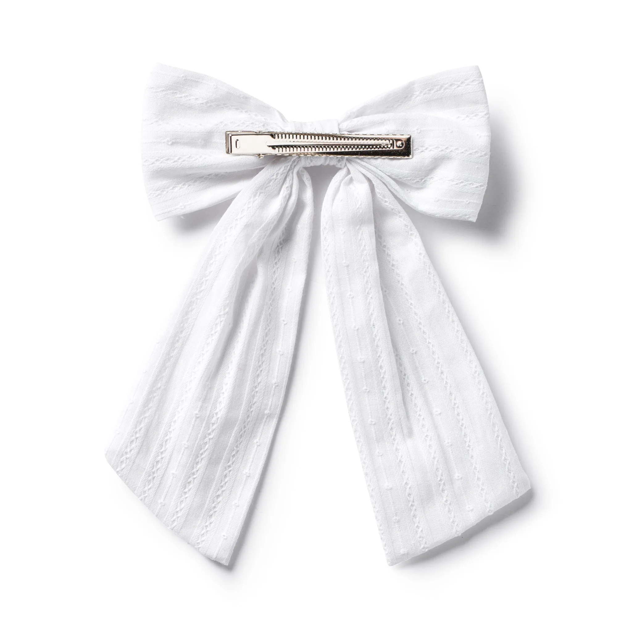Halo Luxe Forever Eyelet Long Tail Clip - White
