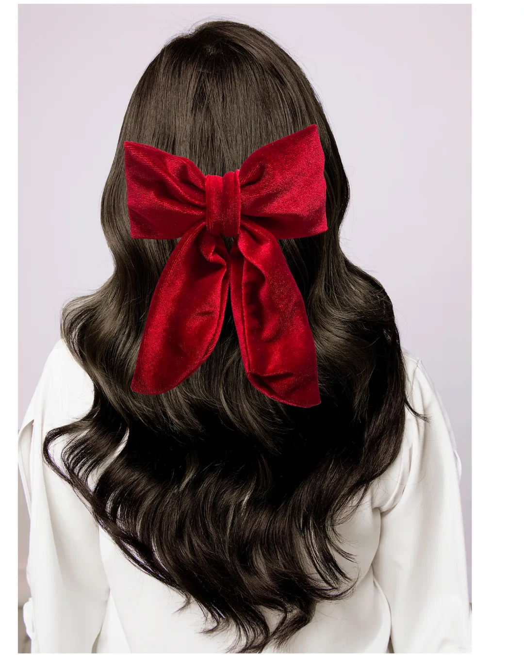 Handmade Velvet Hair Bow Barrette Clip