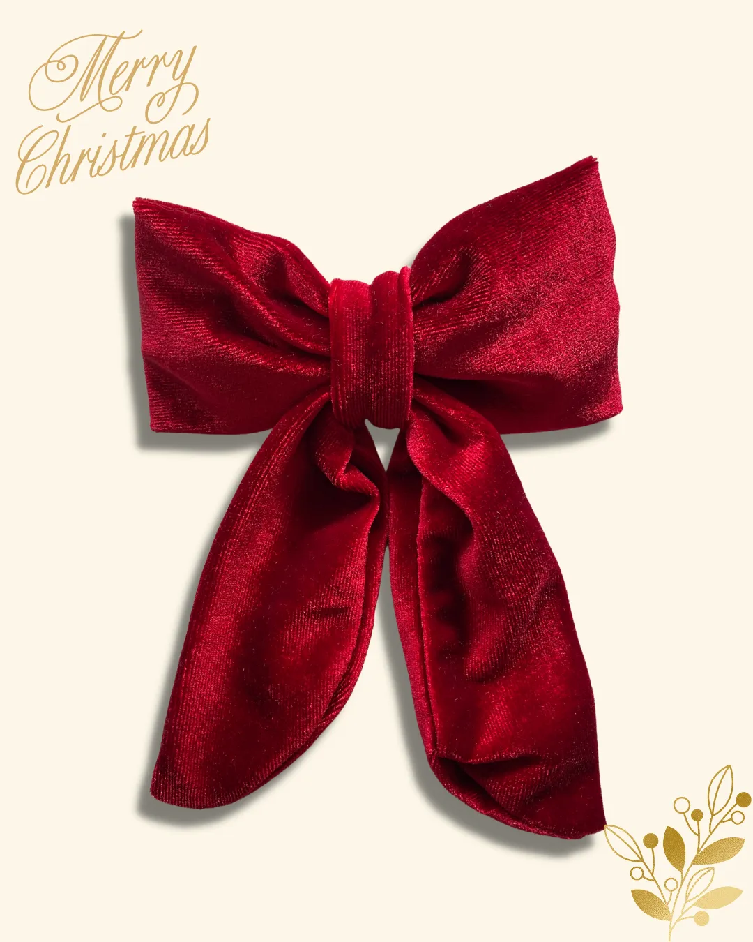 Handmade Velvet Hair Bow Barrette Clip