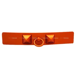 HERMES barretter Hair Clip Valletta Caprice Medor Orange Aluminum Silver HW[EXCELLENT][Authentic]