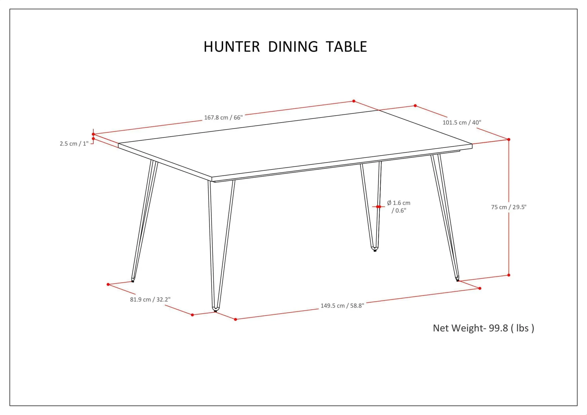 Hunter - Dining Table - Natural