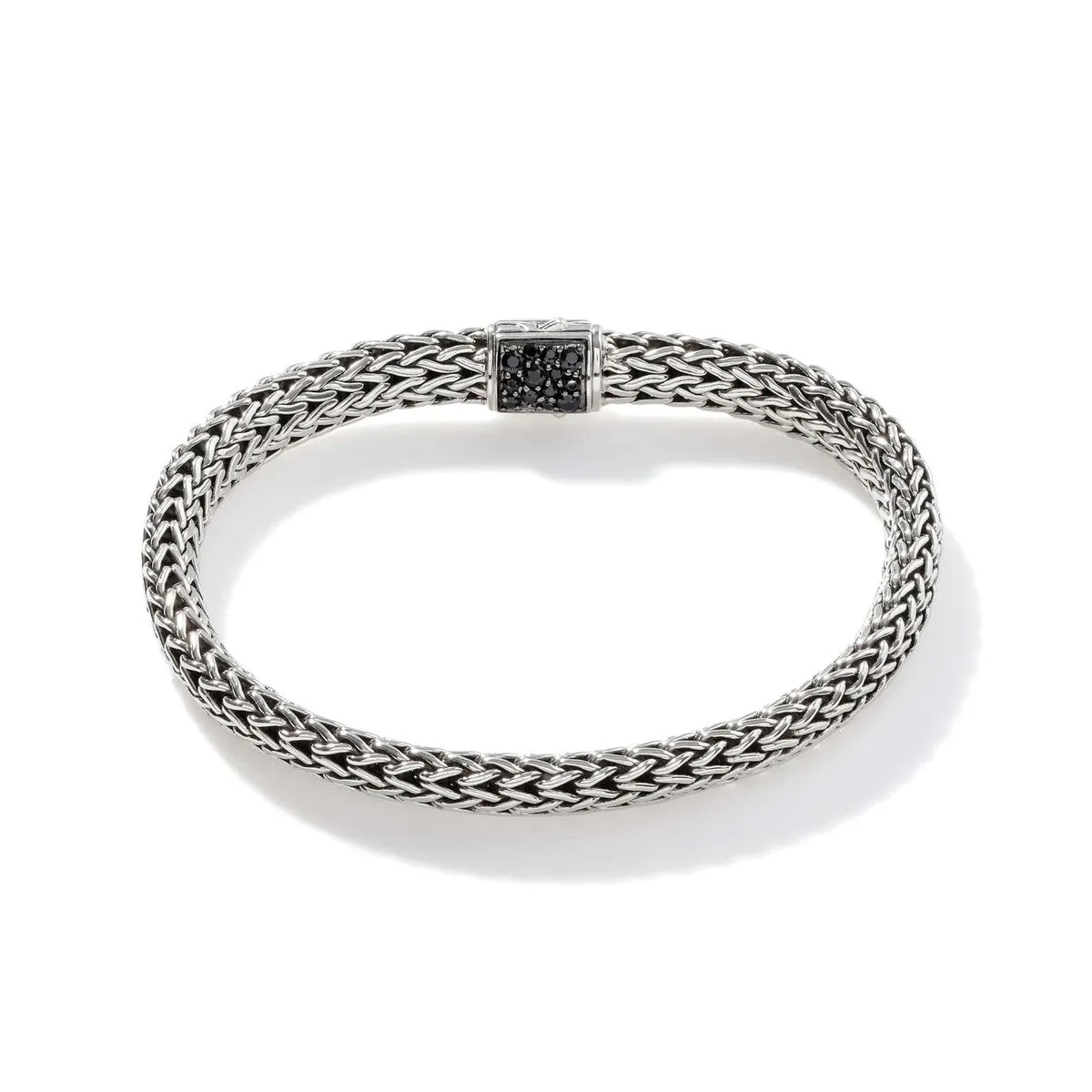 Icon Bracelet, Sterling Silver, Garnet Pavé, 6.5MM - BBS90422RVBLS2GA