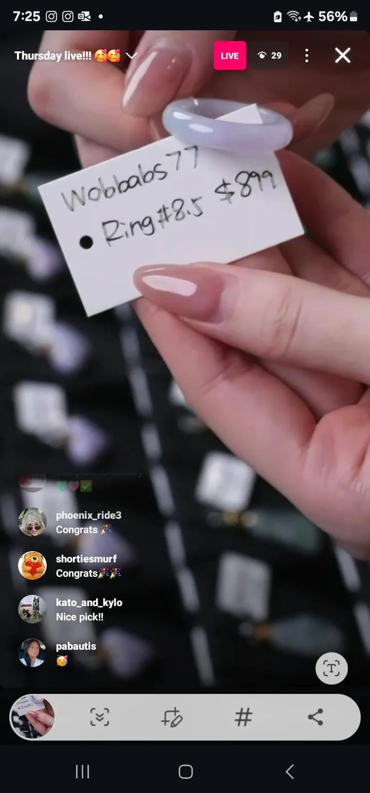 IG Live "Natural Burmese Jadeite Jade Yellow Beaded Bracelet and Lavender Ring" (Live Pick) (11/21/24)