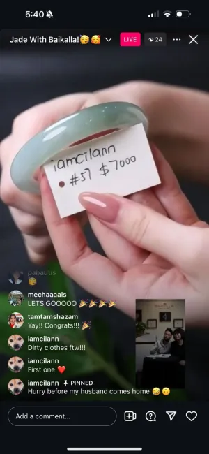 IG Live "Natural Icy Jadeite Jade Bracelet High End Collectible Bangle" (Live Pick) (11/06/24)