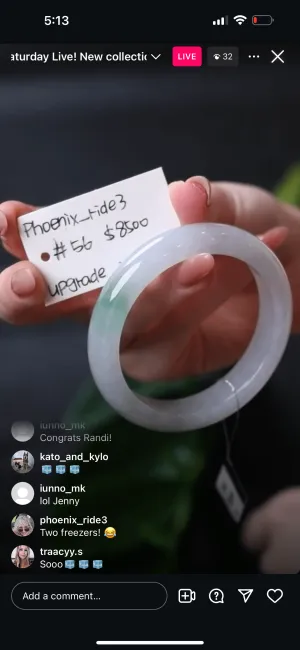 IG Live "Natural Lavender & Green Ice Burmese Jadeite Jade Bracelet Collectible" (Live Pick) (11/09/24)