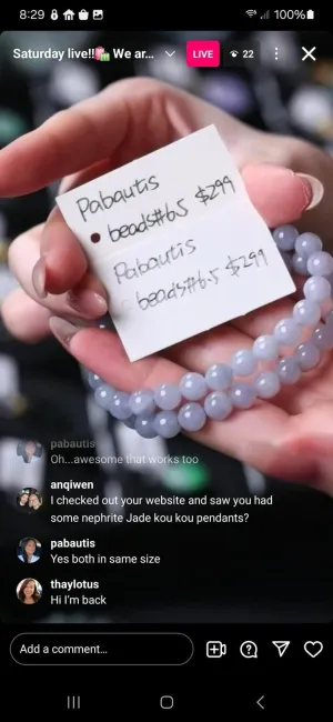 IG Live "Natural Lavender Burmese Jadeite Jade Bead Bracelet x2" (Live Pick) (11/16/24)