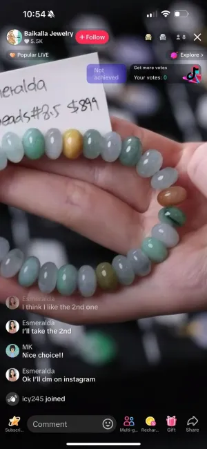 IG Live "Natural Multi Color Burmese Jadeite Jade Bead Bracelet " (Live Pick) (11/16/24)
