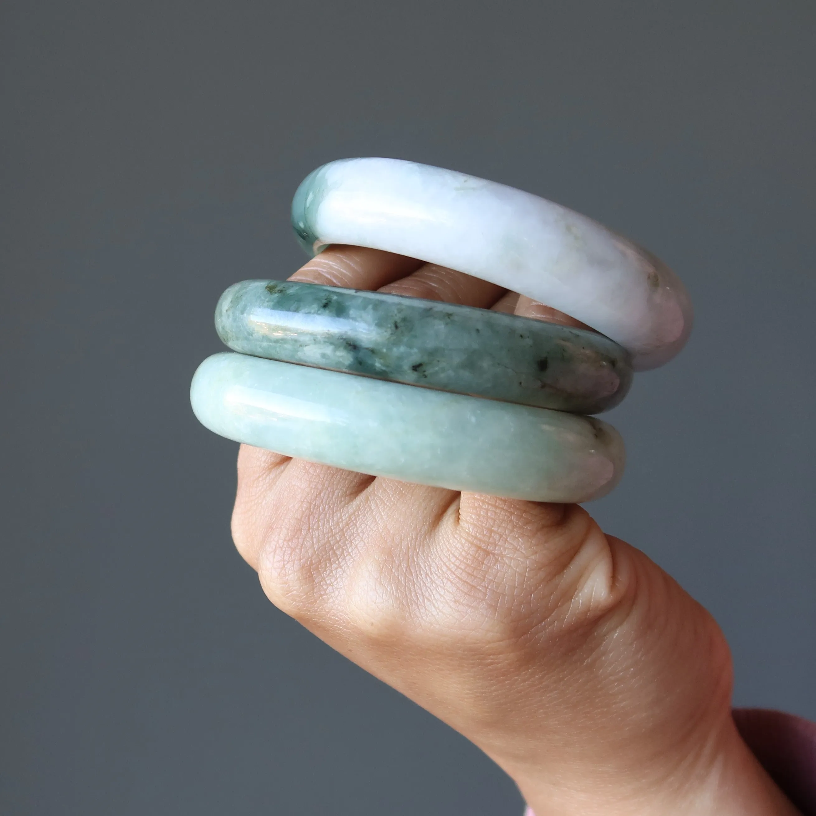 Jade Bangle Bracelet Abundance for Eternity Real Green Gemstone