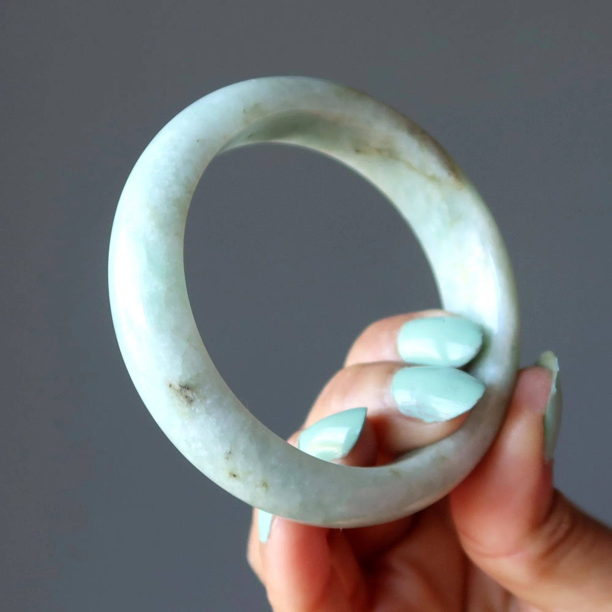 Jade Bangle Bracelet Abundance for Eternity Real Green Gemstone