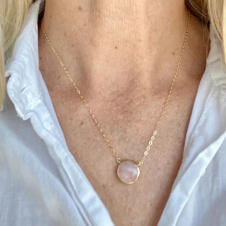 JLynn Kristen Necklace - Pink Opal