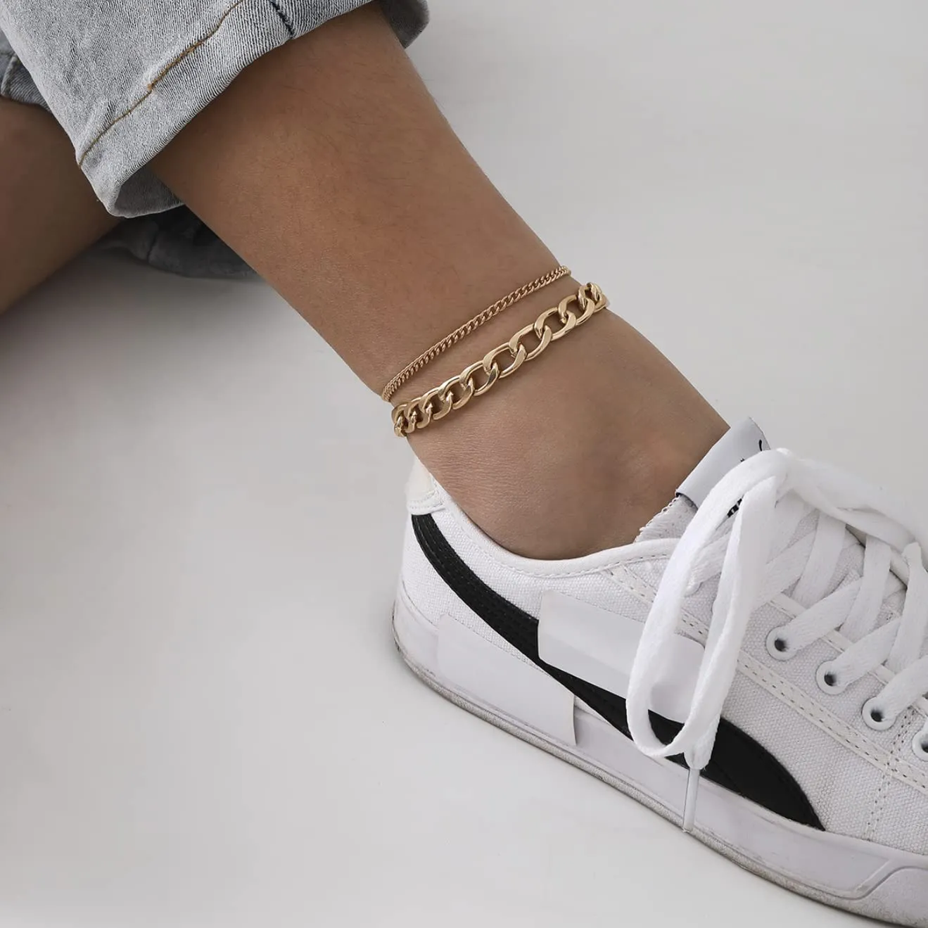 Joker & Witch Aara Gold Chain Link Anklet for Women