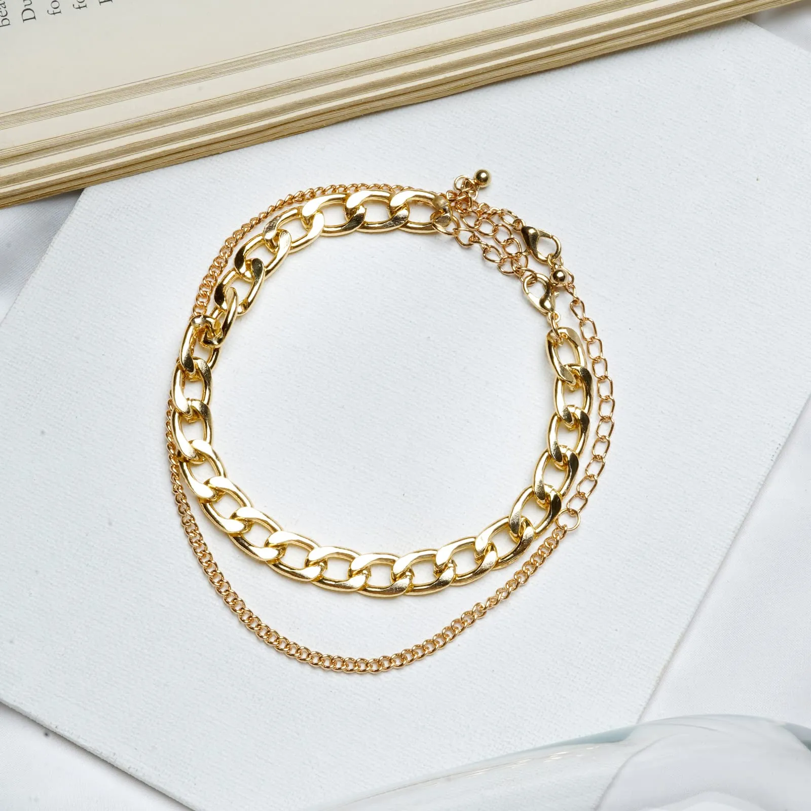 Joker & Witch Aara Gold Chain Link Anklet for Women