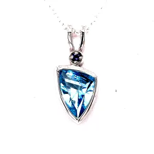 Kaleidoscope Blue Topaz and Iolite Pendant
