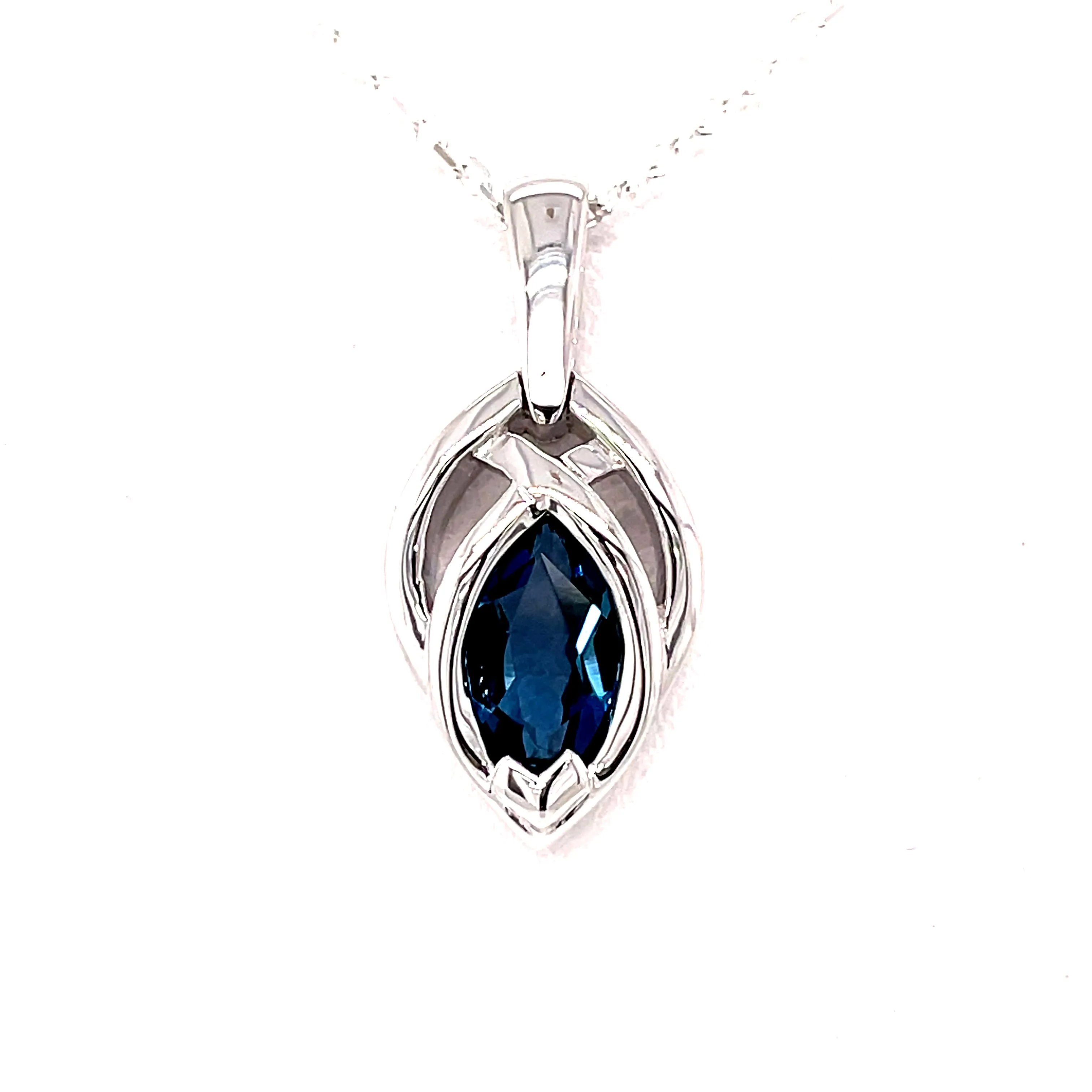 Kaleidoscope London Blue Topaz Celtic Style Pendant