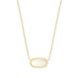 Kendra Scott Elisa Pendant Necklace in Gold with White Opal