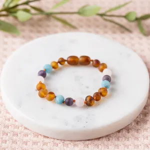Kids | Mermaid Mix   Raw Cognac Amber Bracelet