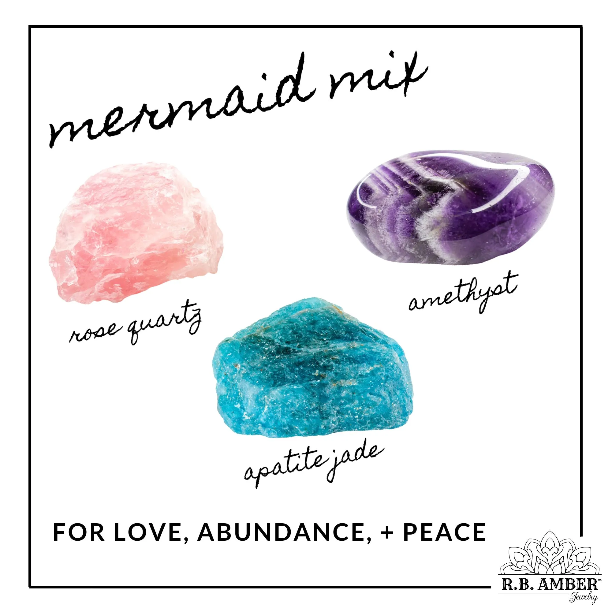 Kids | Mermaid Mix   Raw Cognac Amber Hazelwood Bracelet