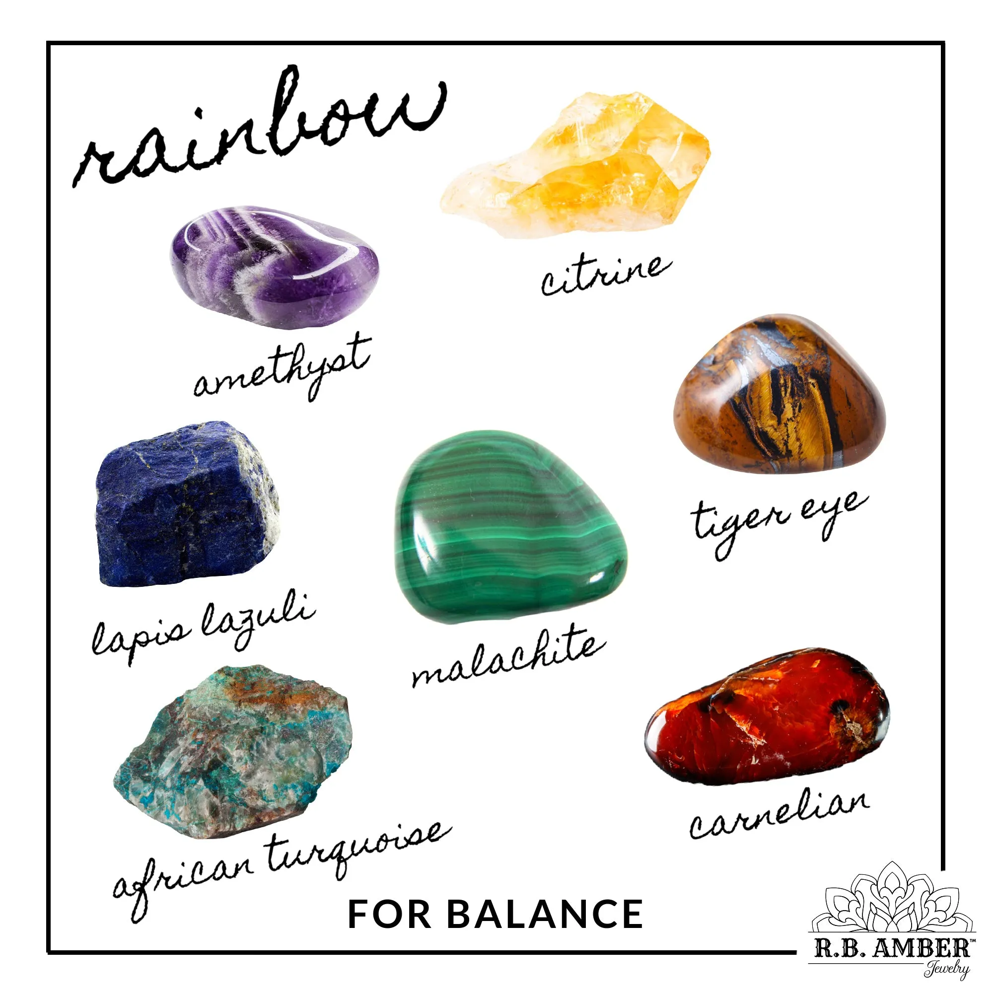 Kids | Rainbow Chakra   Raw Cherry Amber Bracelet