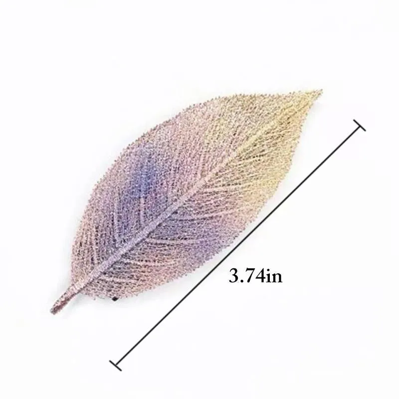Leaf Shape Handmade Gradient Barrette Snap Hair Clips