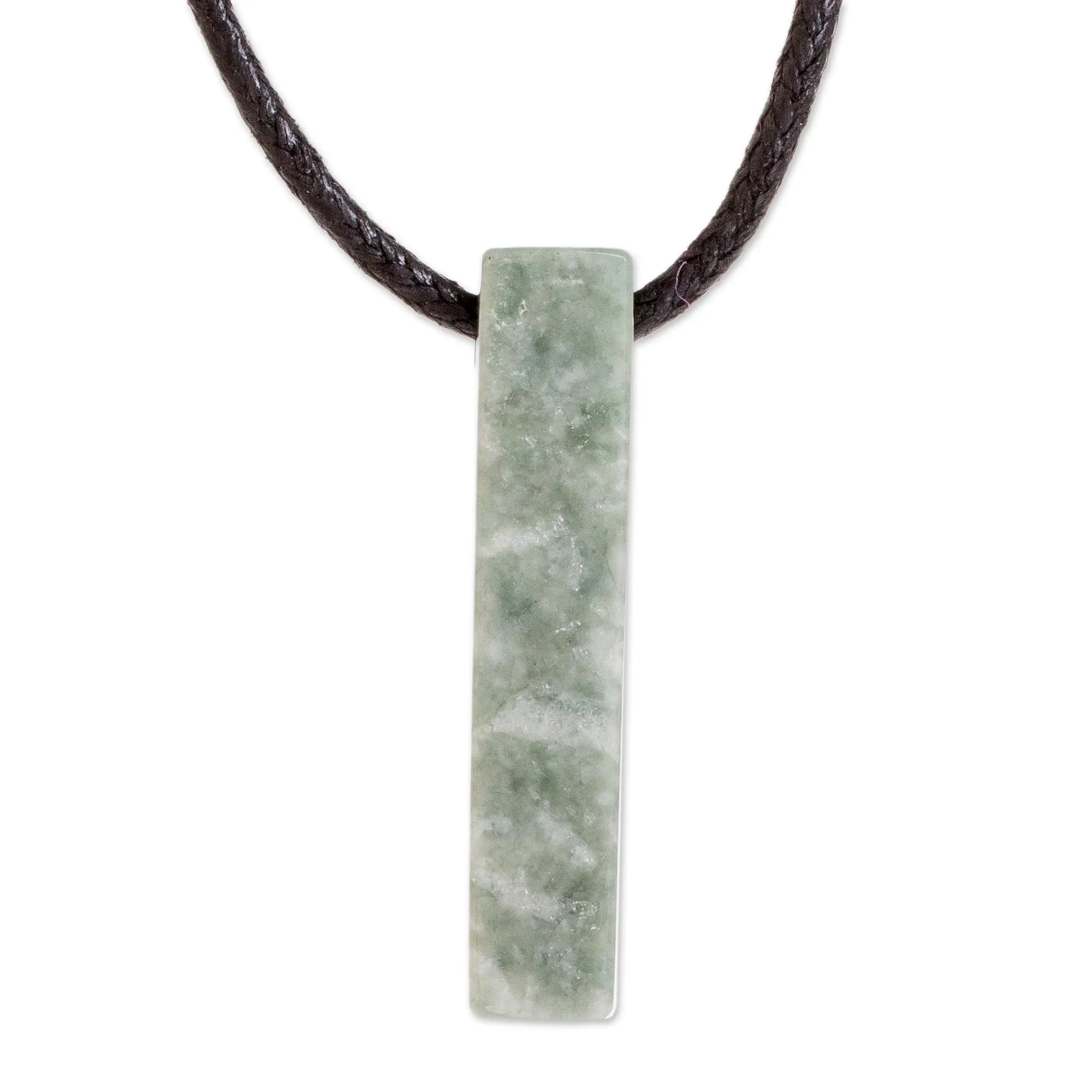 Light Green Jade Necklace - Light Green Monolith | NOVICA