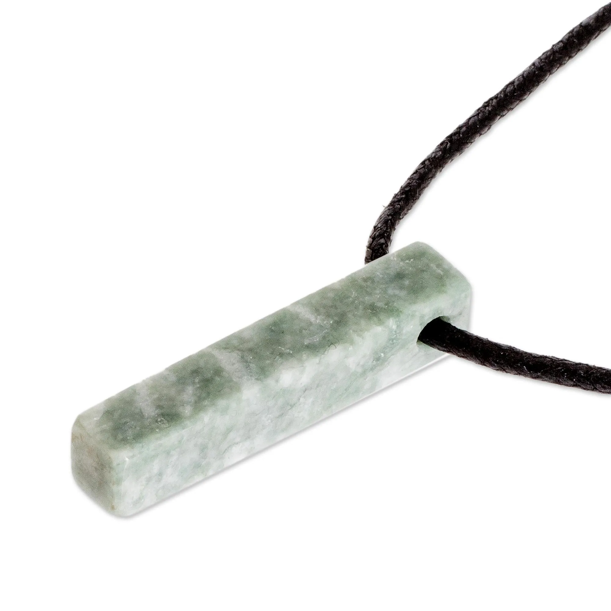 Light Green Jade Necklace - Light Green Monolith | NOVICA
