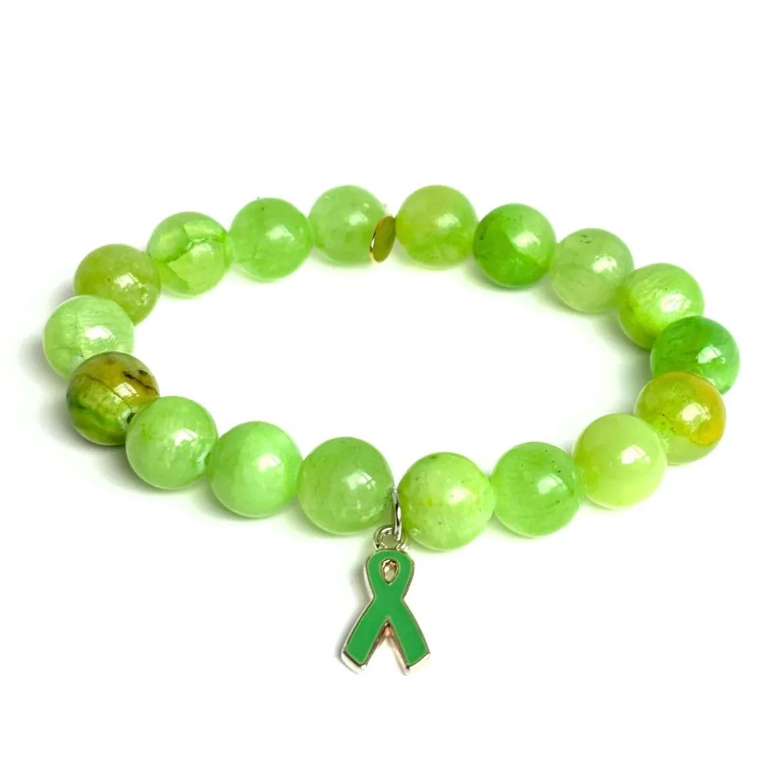 Lime Green Jade Bracelet | Lime Awareness Ribbon