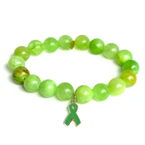 Lime Green Jade Bracelet | Lime Awareness Ribbon