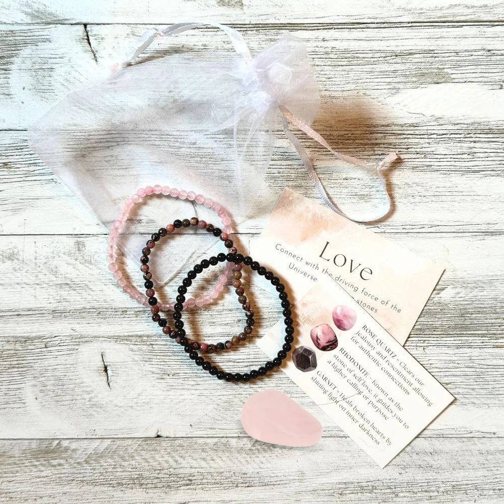 Love Crystal Bracelet Stack