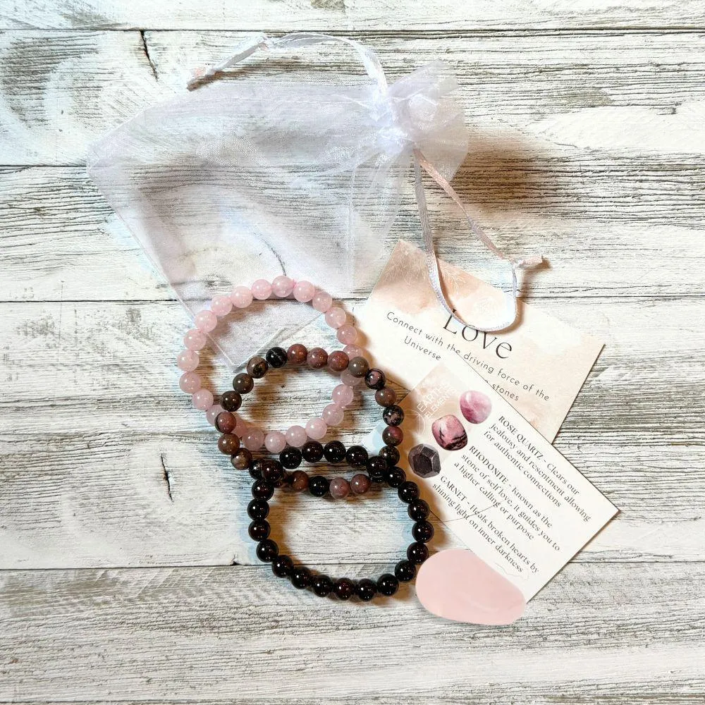 Love Crystal Bracelet Stack