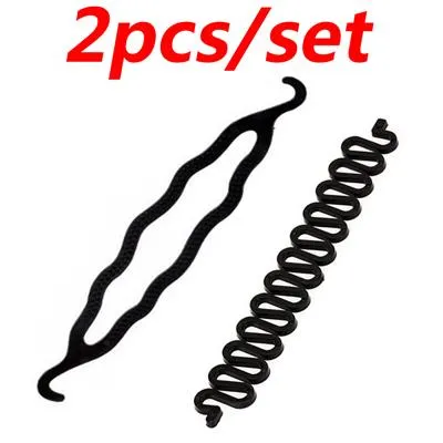 Magic Hair Styling Accessories Hairpin DIY Hair Braiding Braider Tool Twist Bun Barrette Elastic Hair Clips for Women Headband