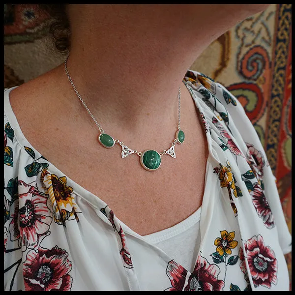 Malachite & Aventurine Link Necklace
