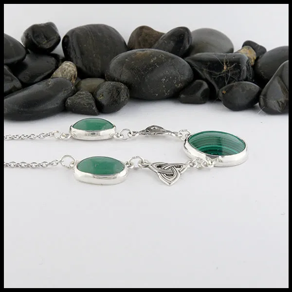 Malachite & Aventurine Link Necklace