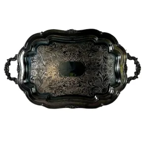 Melon, Sheffield Design Silver Plated Serving Tray, Large