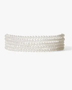 Naked Wrap Bracelet in Mystic Clear Quartz w/ SS