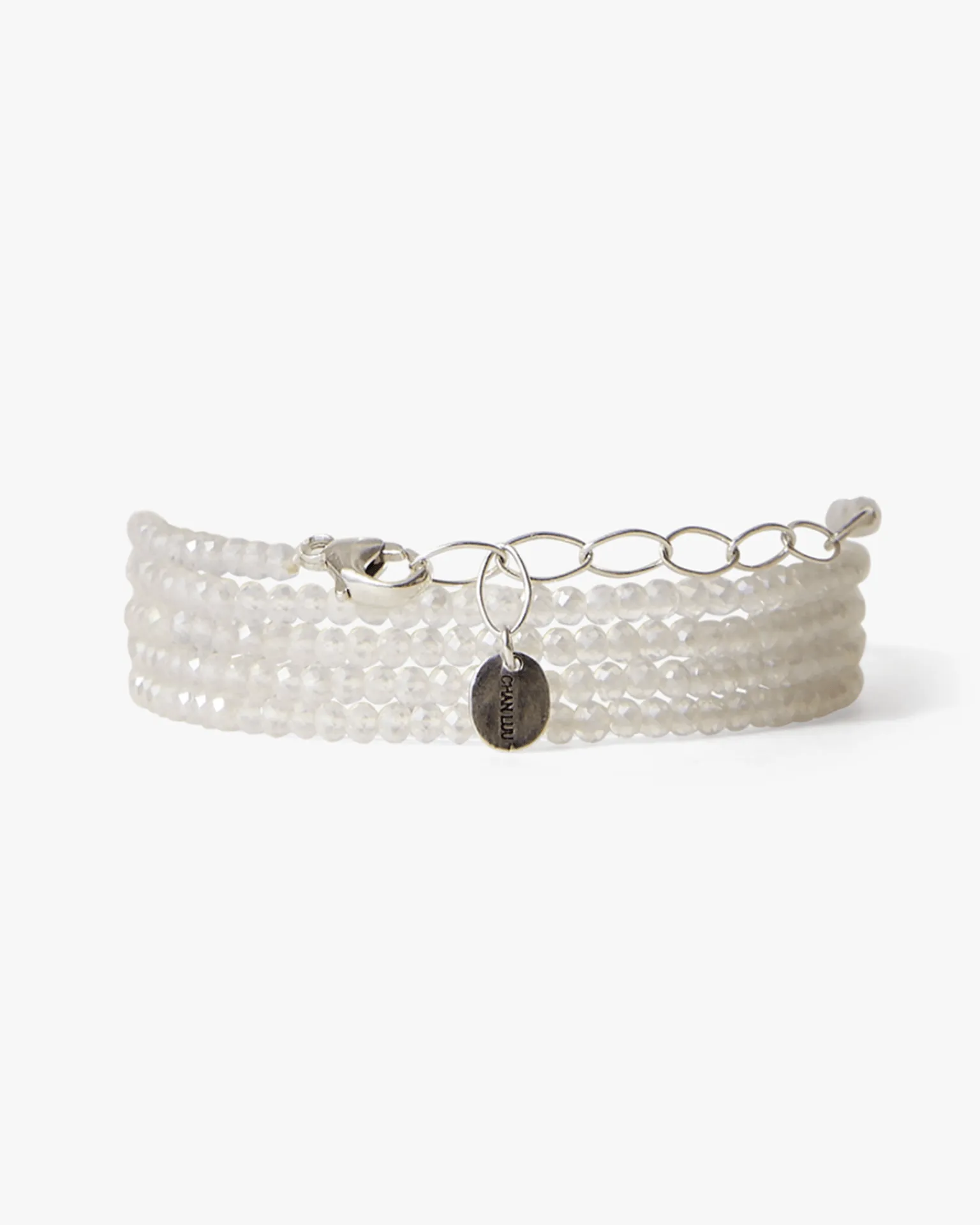Naked Wrap Bracelet in Mystic Clear Quartz w/ SS