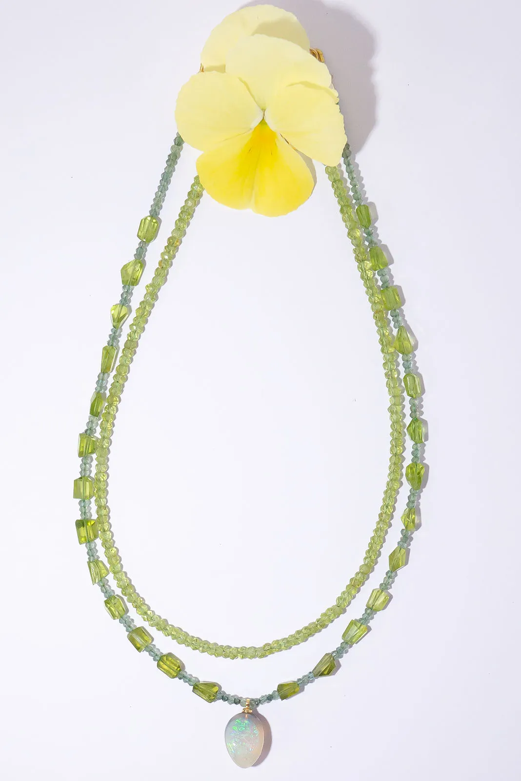 Necklace Gemstone Opal Spring Sapling