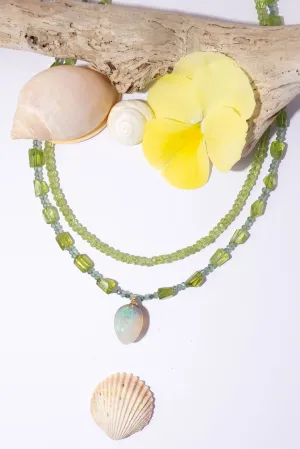 Necklace Gemstone Opal Spring Sapling