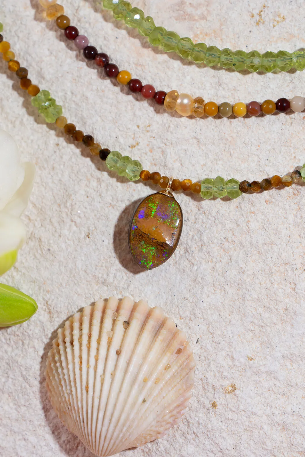 Necklace Gemstone Rainforest Sunlight