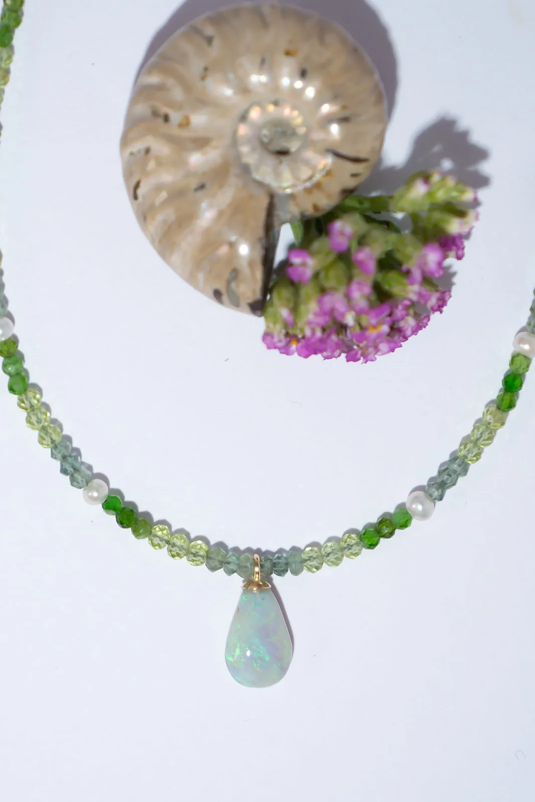 Necklace Gemstone Tranquil Garden