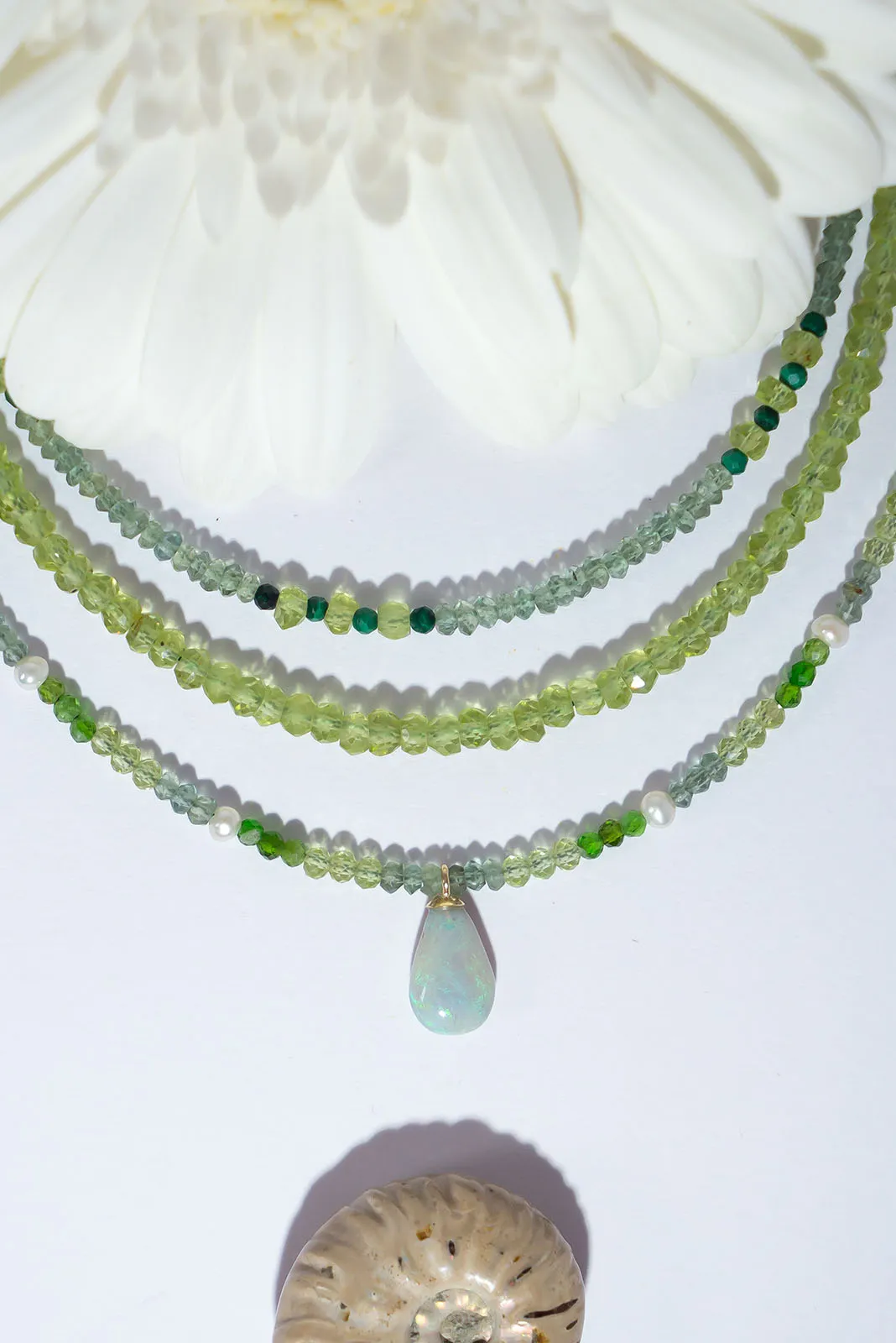 Necklace Gemstone Tranquil Garden