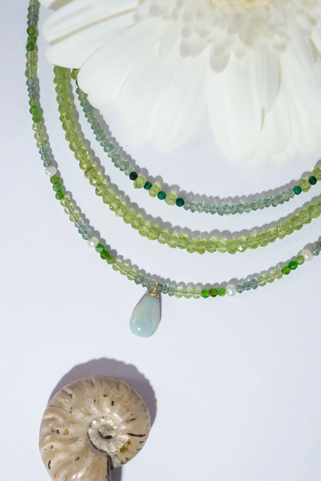 Necklace Gemstone Tranquil Garden