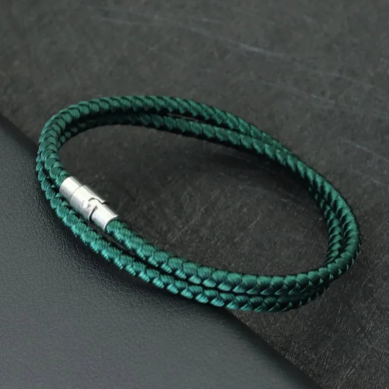 New Minimalist Rope Bracelet For Men Women Double Safety Buckle Magnetic Couple Braclet Grade A Keel Cord Lucky Red Braslet Gift