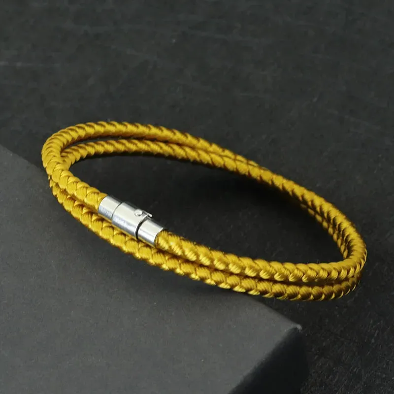 New Minimalist Rope Bracelet For Men Women Double Safety Buckle Magnetic Couple Braclet Grade A Keel Cord Lucky Red Braslet Gift
