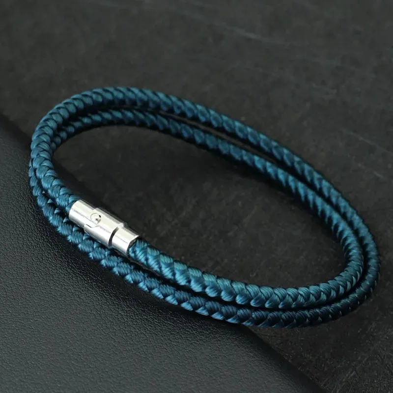 New Minimalist Rope Bracelet For Men Women Double Safety Buckle Magnetic Couple Braclet Grade A Keel Cord Lucky Red Braslet Gift