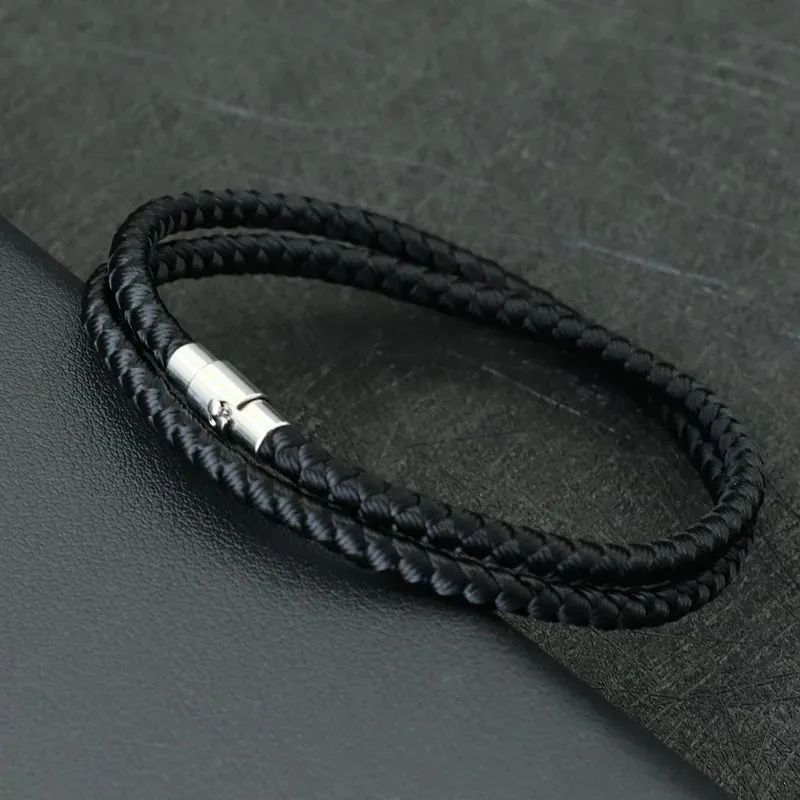 New Minimalist Rope Bracelet For Men Women Double Safety Buckle Magnetic Couple Braclet Grade A Keel Cord Lucky Red Braslet Gift